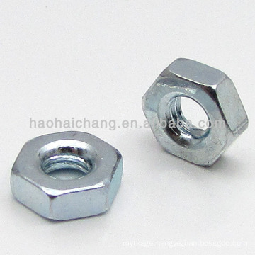 Hex steel nickel plated screw nuts for car